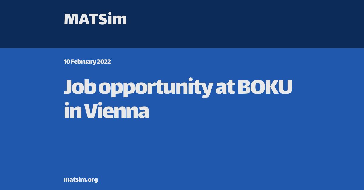 Matsim Logo Job opportunity at BOKU in Vienna